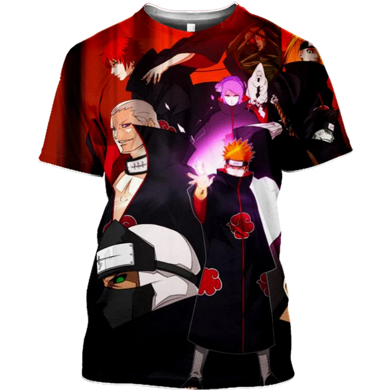 christian t shirts New Anime Fashion Casual Naruto 3D Printing Mens Tshirt Kakashi Short Sleeve Harajuku Akatsuki Tops Summer O-Neck Uchiha T-shirt T-Shirts hot