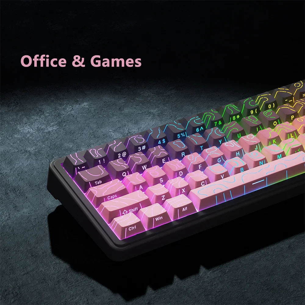 cherry profile keycaps transparent design