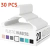 10/30Pcs Dry Wet Plastic Hangers With Notches Ultra-thin Space Saving Storage Of Non-slip Plastic Clothes Hanging Arrangement n 1