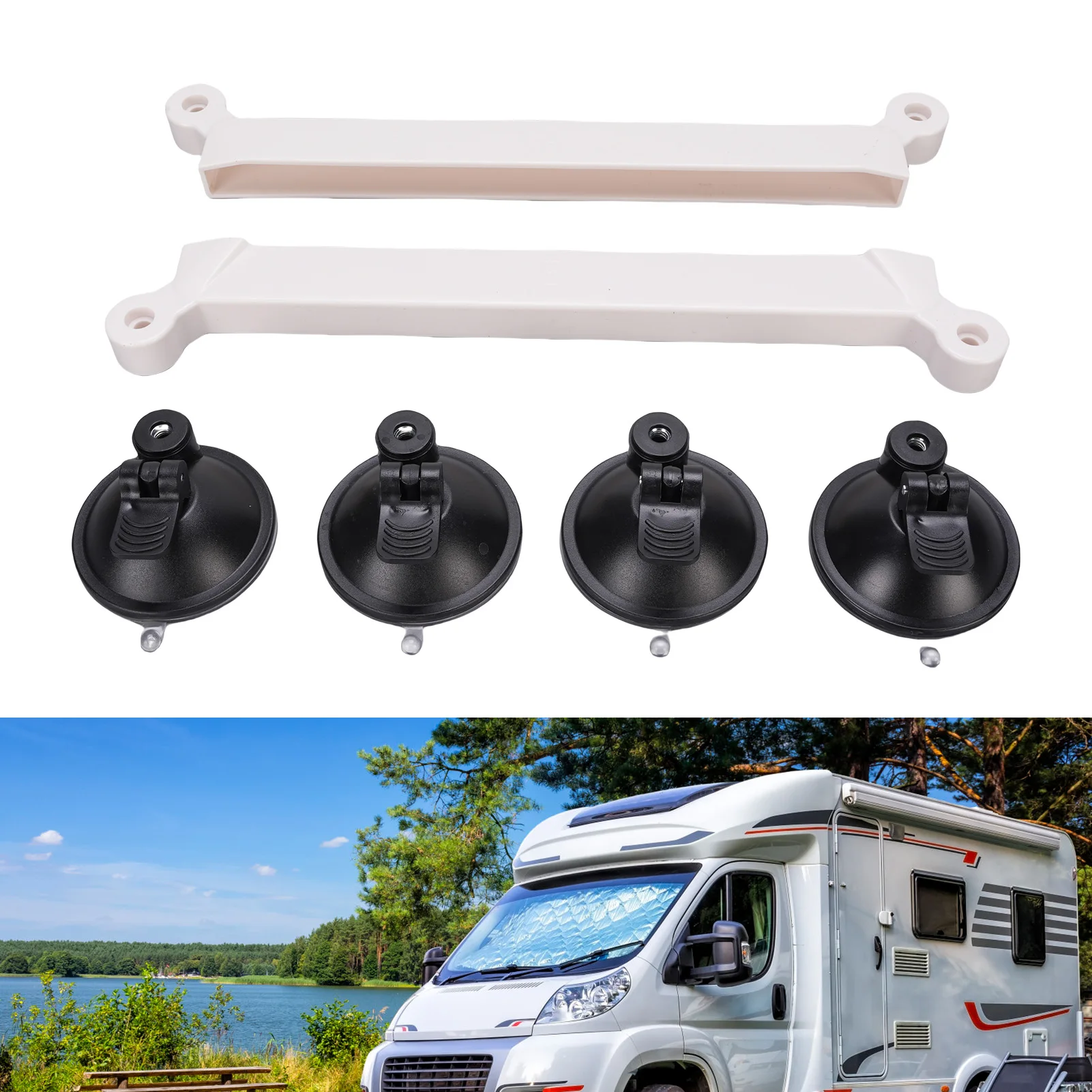 Satellite Car Suction Cup Bracket Stable Sturdy Easy Install 12.01in Satellite Car Suction Cup Mount Weatherproof for Sunroofs