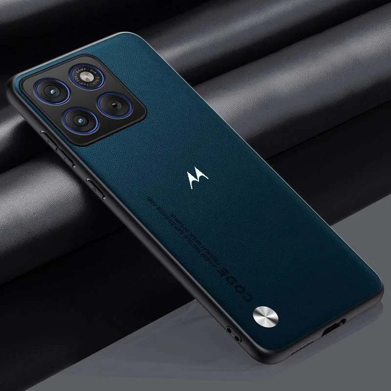 Luxury Plain PU Leather Anti-Drop Phone Case
