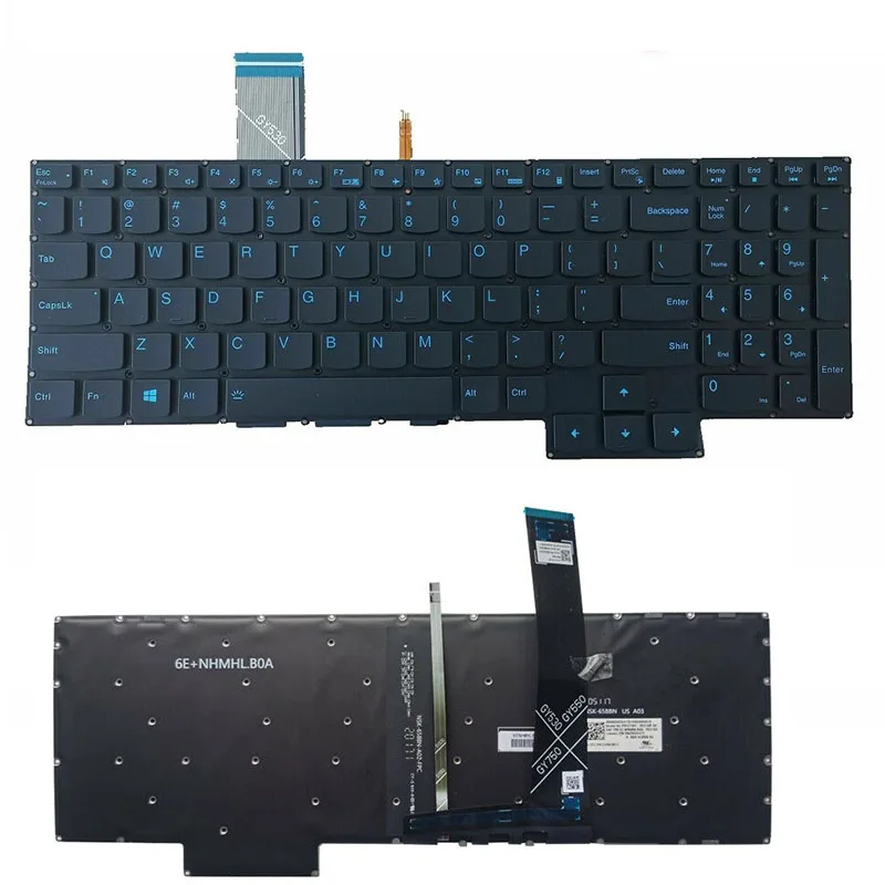 Novos Eua para Lenovo Legion Pro 16ith6 16ach6h 16iah7h 15ach6 17ach6 515imh05 Substituir Teclado do Portátil Retroiluminado Inglês