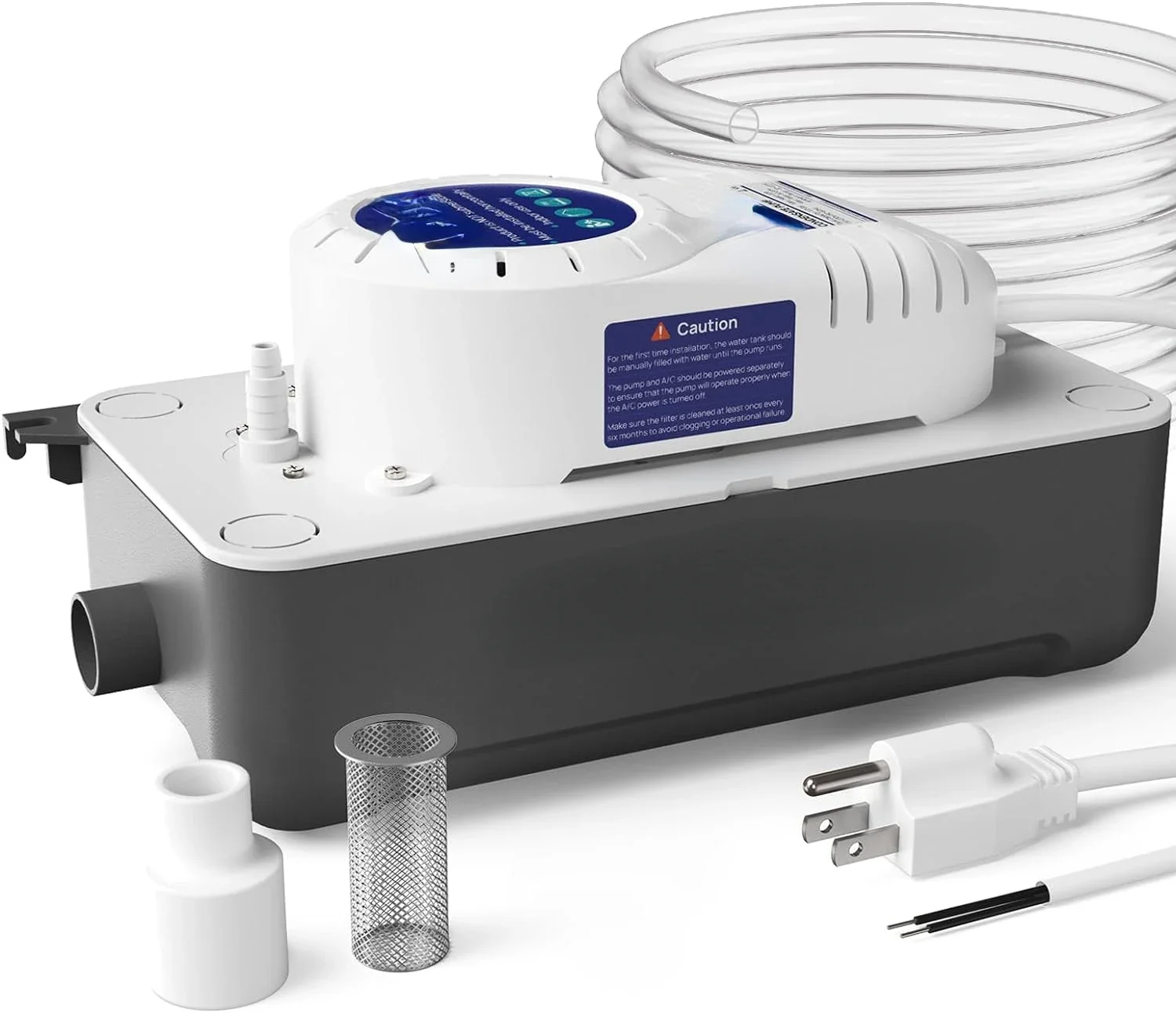 

Efficient 1/30HP 95 GPH HAVC Condensate Removal System - 115V/230V, AC Condensation with Automatic Safety Switch & 19.7ft Tubing