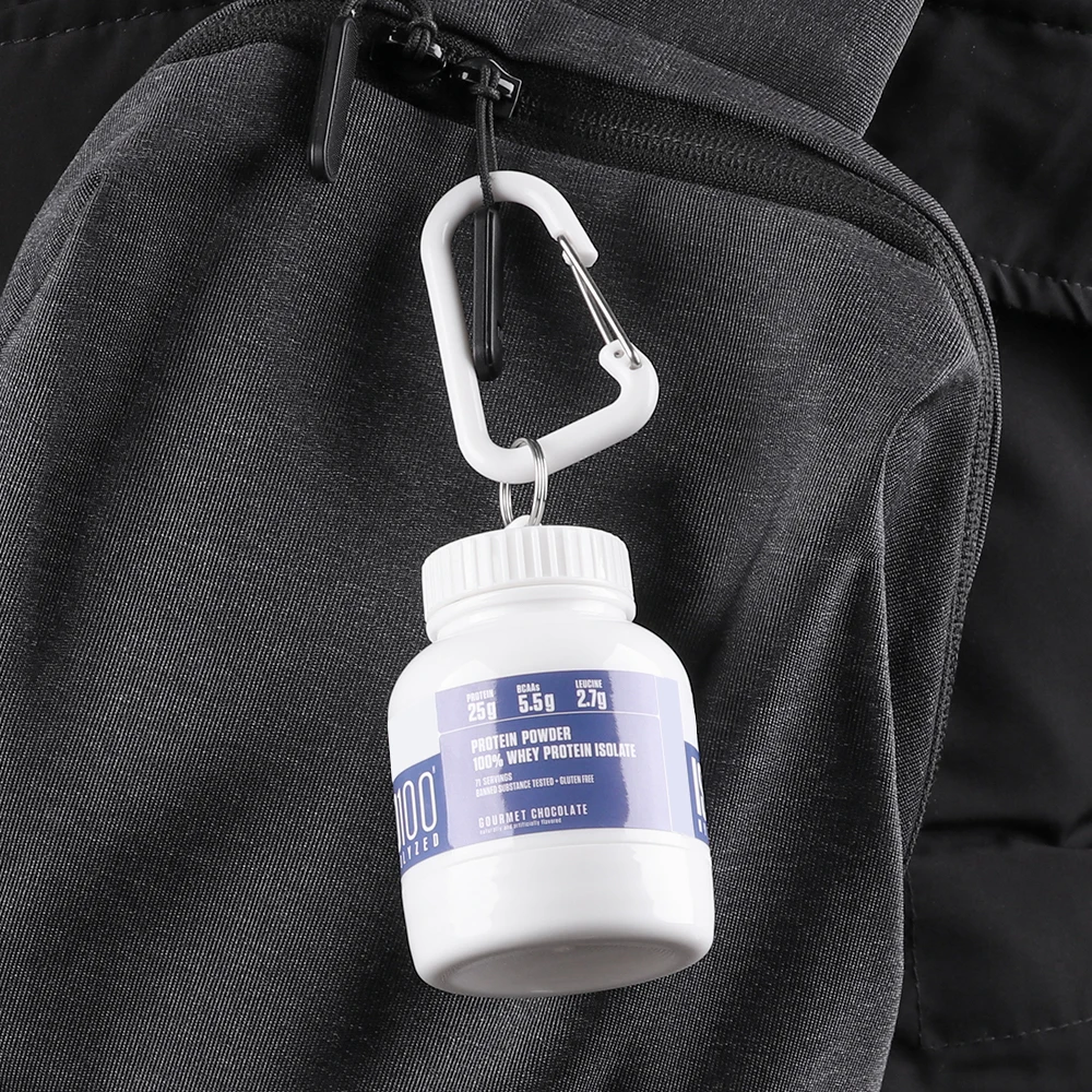 Portable Protein Powder Bottle With Whey Keychain Sports Health Funnel  Medicine Box Small Water Cup Outdoor camping Container