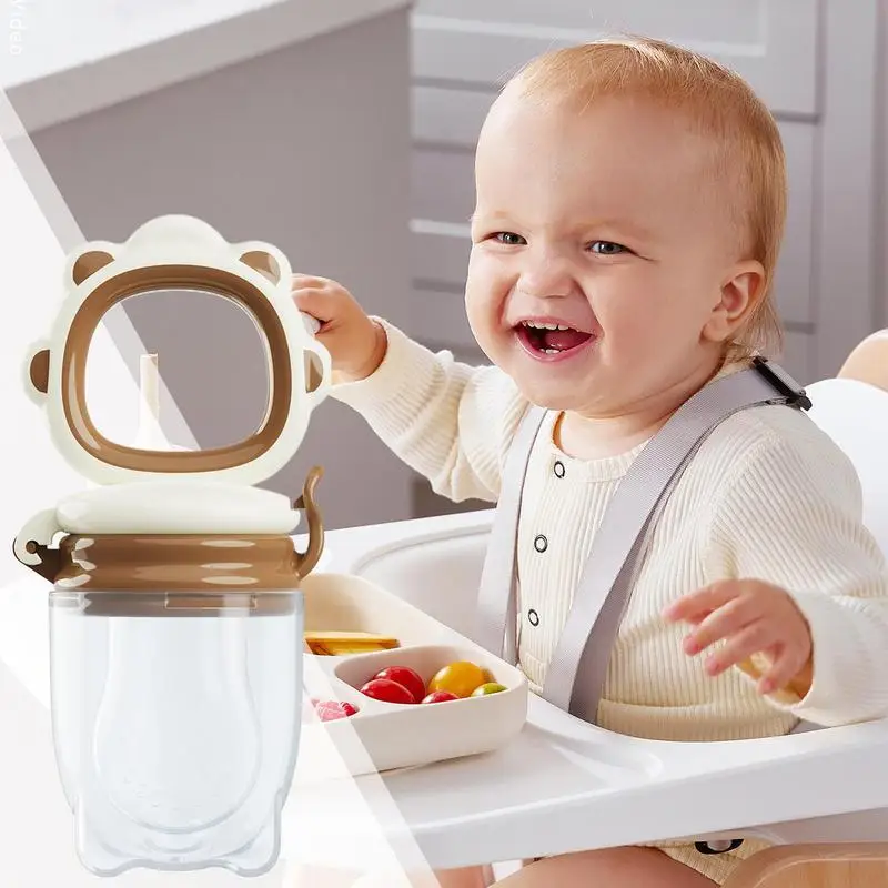 Baby Solids Fruit Feeder Pacifier Infant Teether Toy 6M+ BPAFree Easy-Clean Silicone Pacifier For  Baby Teeth Relief