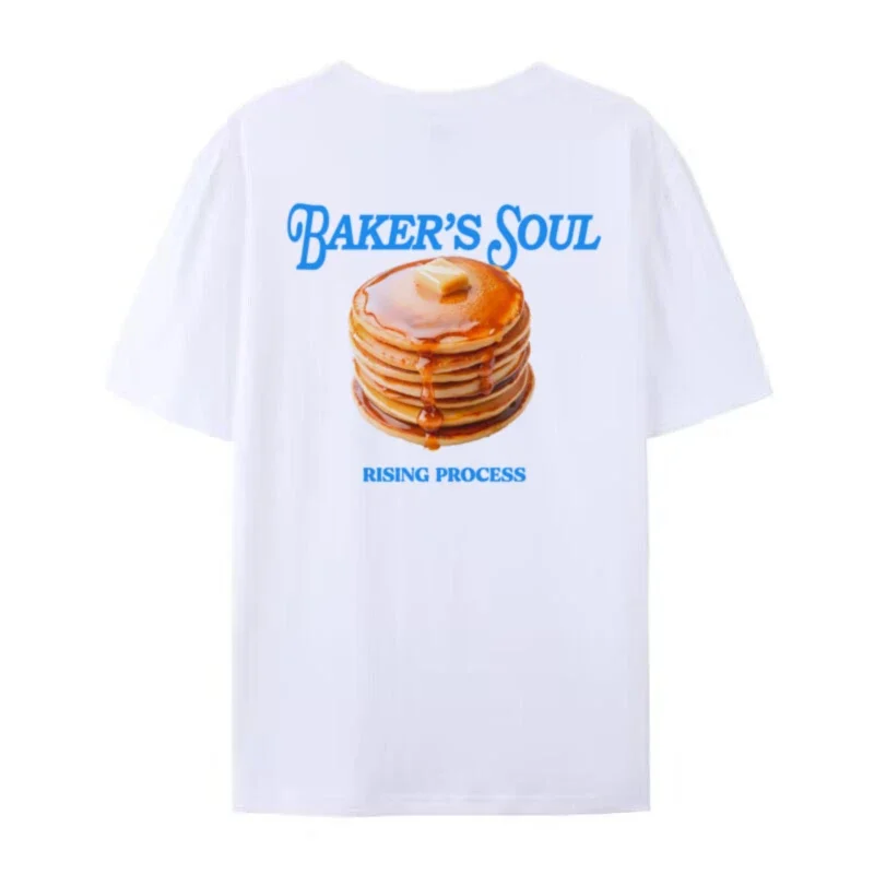 Pfannkuchen Gedruckt Streetwear T-Shirts Übergroßen Egirl Grunge Y2k Ästhetischen Tops Nette Retro Foodie T-shirt Frauen Mode Kleidung – Detail 3