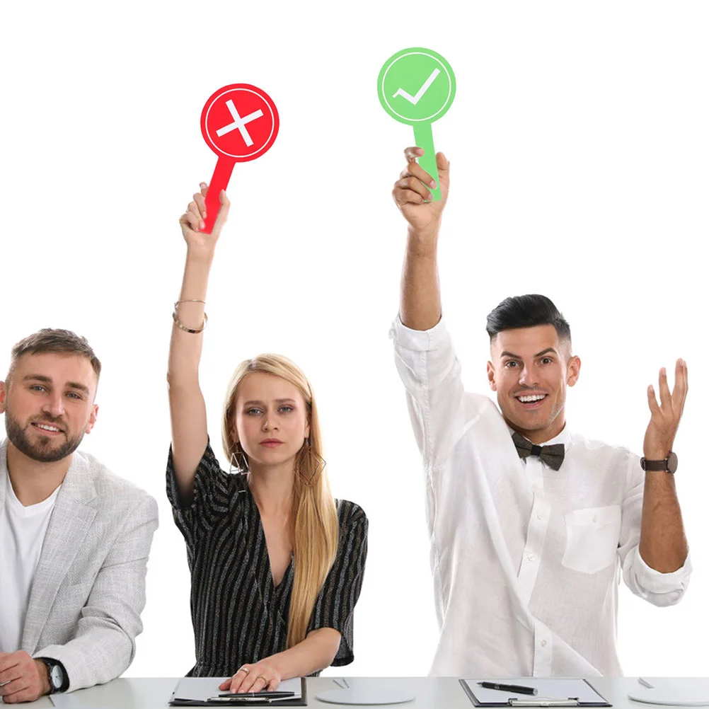 Game Answer Buzzer 4 Pcs Game Clearance Hand Holding Toy Answer Paddle Classroom Judging Board