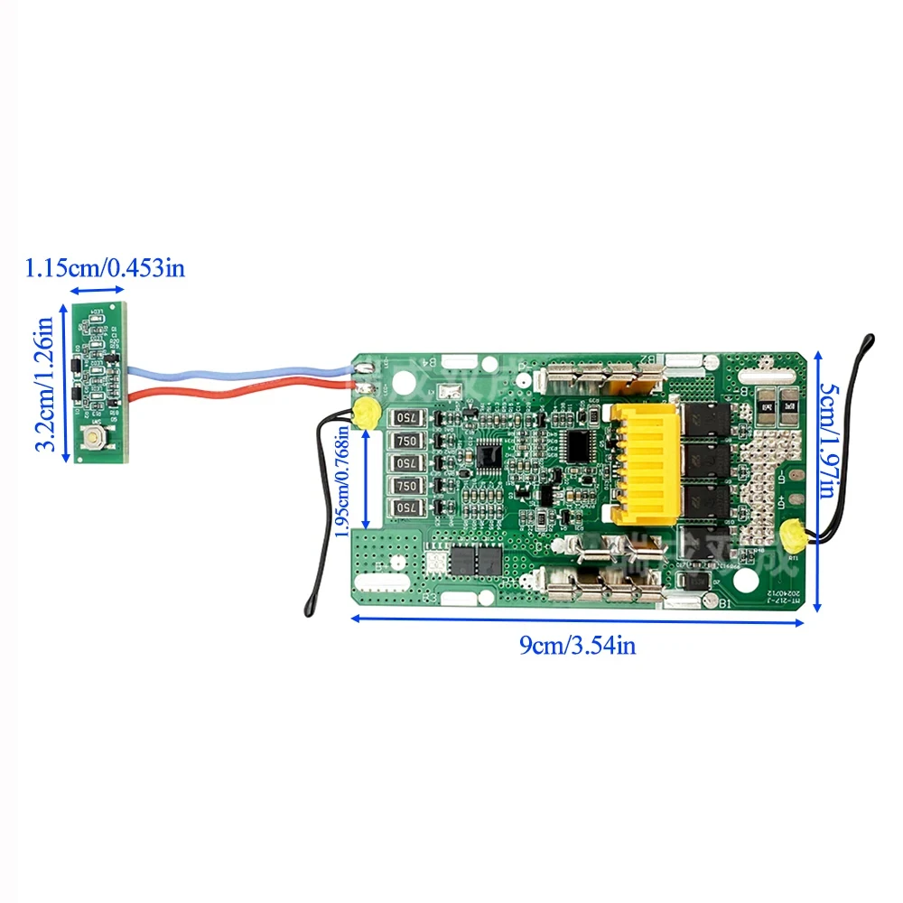 15X21700 리튬 배터리 케이스 하우징 박스 Makita BL1830 18V 리튬 이온 배터리 충전 회로 기판 BL1812B용 BMS 밸런스드 PCBA