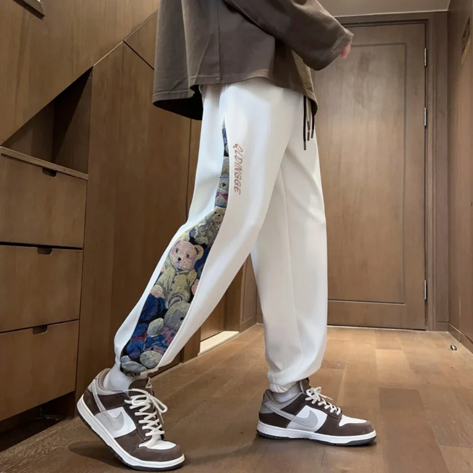 

2023 New Spring Autumn Fashion Plus Size Casual Pants Men Clothing Patchwork Harem Trousers Oversized Harajuku Joggers Male