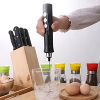 Handheld Automatic Milk Frother, Electric Milk Frother, USB Charging, 3 Speeds, Egg Beater, Milk Shaker for Home Kitchen 1