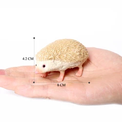 Wildlife Animal Figurines - Hedgehog & Spiny Anteater Desktop Décor Set (Four - Toed Hedgehog D)