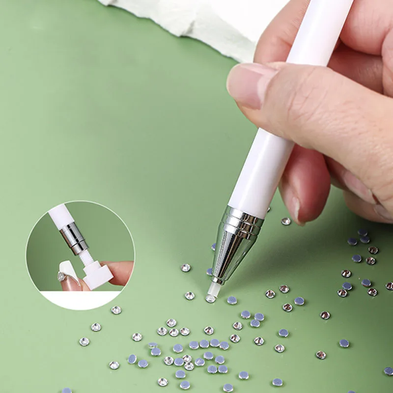 Nail Art strass cera punteggiatura penna diamante Picker Manicure punteggiatura strumento accessori per unghie