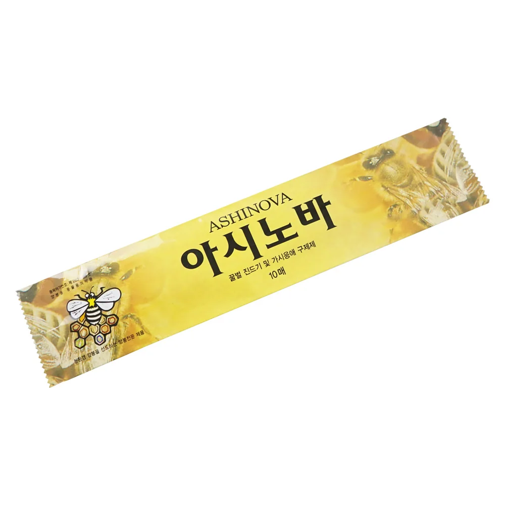 10PCS/PACK Korean Fluvalinate Strips Anti Insect Pest Controller Instant Mite Killer Miticide Bee Medicine Beekeeping Tools