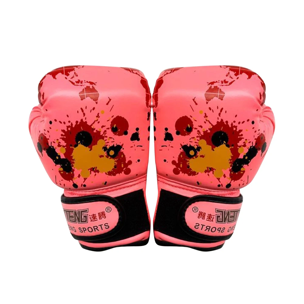 1 Pair Boxing Gloves Wraps Workout Exercise Training PU Leather Sponge Martial Arts Boxing Gloves for Karate Muay Thai Equipment