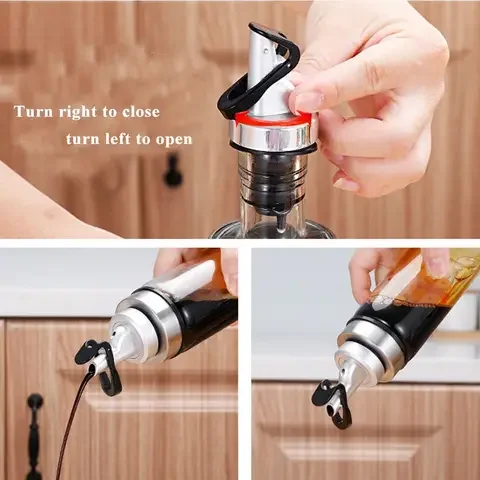 

1PCS Bottle Stopper Automatic Flip Leak Proof Bottle Cap Wine Pourer Spout Stopper Dispenser Olive Oil Sprayer Kitchen Tool
