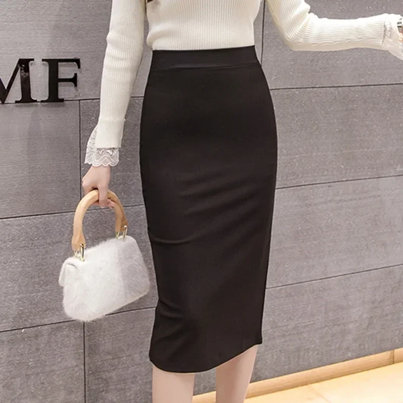 

High Waist Black Long Skirt Women Korean Fashion Clothing Bodycon Skirts Sexy Y2k Corset Pencil Office Skirt Oversized P476