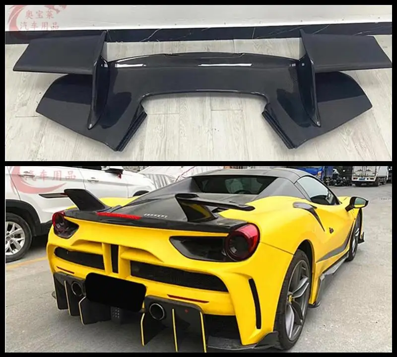 

MSY GT STYLE REAL CARBON FIBER REAR WING TRUNK LIP SPOILER FOR Ferrari 488 GTB Spider 2015-up