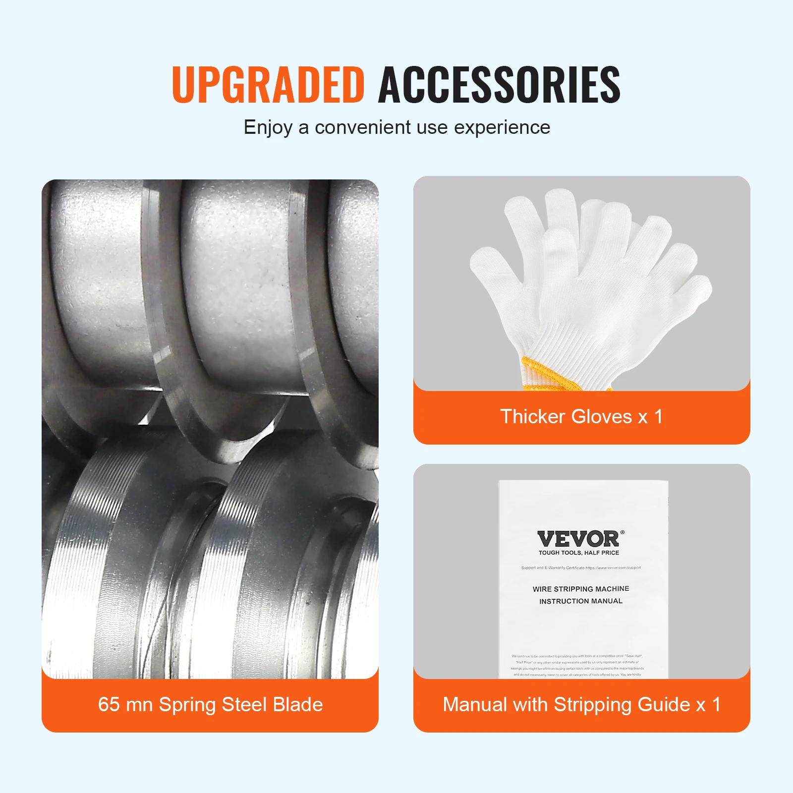 VEVOR Electric / Manual Wire Stripping Machine Cable Stripper Wire Peeler 370W 1.5-36mm 11 Channels for Scrap Copper Recycling 6