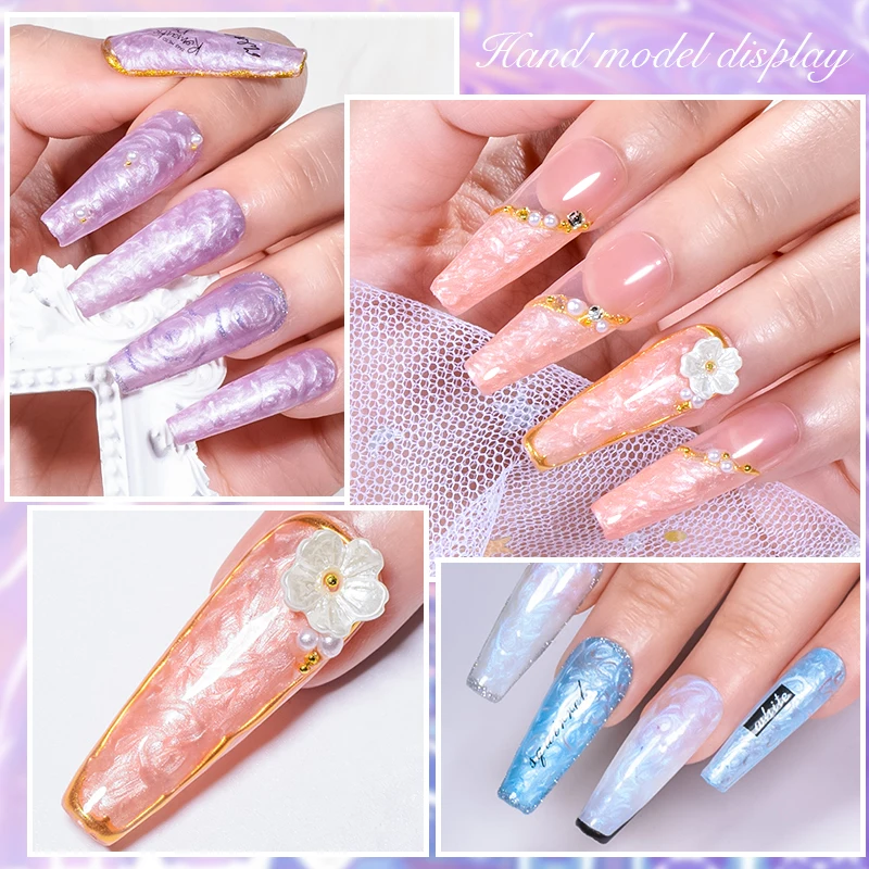 6個シェルジェルネイルポリッシュセット半永久ワニスuvカラージェル