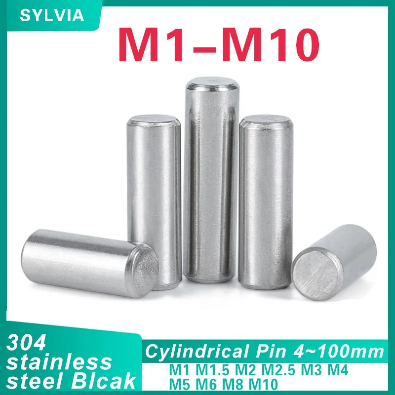 Cylindrical Pin Locating Dowel M1 M1.5 M2 M2.5 M3 M4 M5 M6 M8 M10 304 Stainless Steel Fixed Shaft Solid Rod Gb119 4~100mm