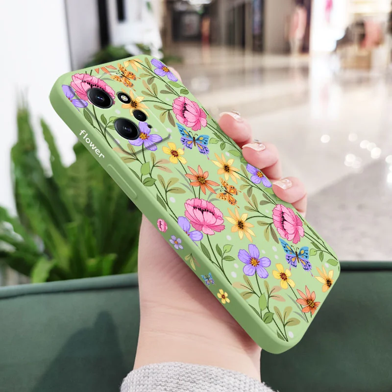 Exquisite Pattern Liquid Silicone Phone Case