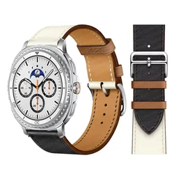 Elegant Leather Strap for Smartwatch - Classic Curved - End Design Bracelet Accessory (Noir - gold)