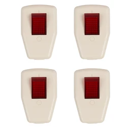 European Type C Power Plug with Switch, CE & RoHS Certified, 250V, 16A, Durable ABS Construction - EU Plug (4 PCS)