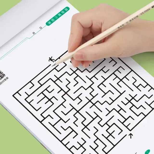 Puzzle Maze Books Lattice Symmetrical Drawing Graphics Cards Kids Children Concentration Training Maze Games Educational Toys 5