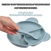 Baby Safe Sucker Silicone Dining Plate Solid Cute Cartoon Children Dishes Suction Toddle Training Tableware Kids Feeding Bowls 5