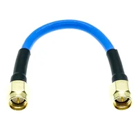 SMA ชาย SMA ชายปลั๊กตัวเชื่อมต่อทหาร RG402 RG-402 กึ่งยืดหยุ่น RF Coax Wire Coaxial Cable 0.141 "50ohm สีฟ้า 1