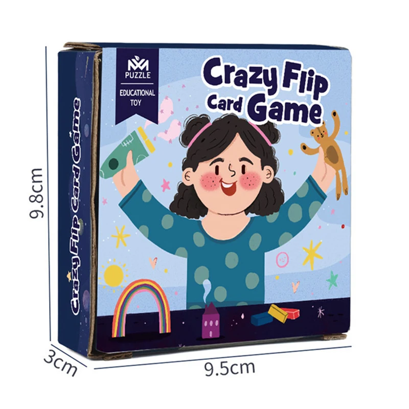 Crazy Flip Card Cognition Matching Game Reaction Brain Memory Training Interactive Table Game Kids Montessori Educational Toys 6