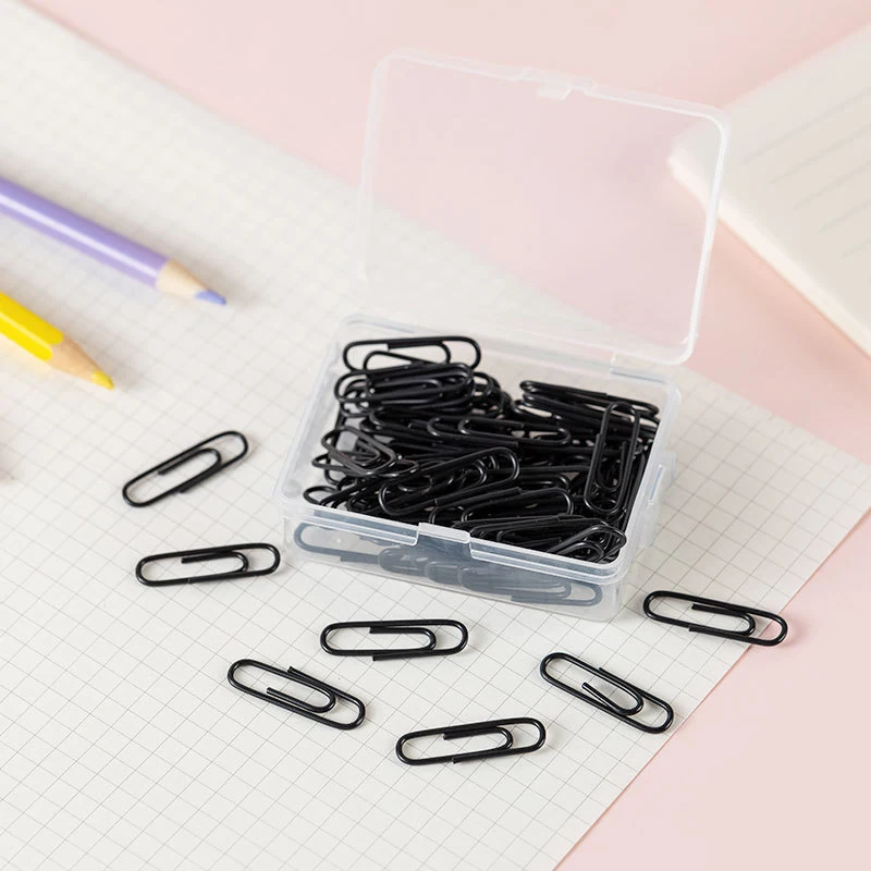 Vibrant 28mm Metal Paper Clips - Set of 50