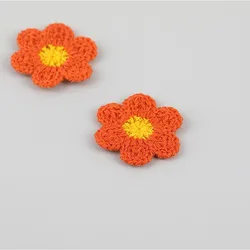 Floral Embroidered Knitted Patches - Decorative Fabric Stickers and Accessories (Set of 10) - 30pc (4)