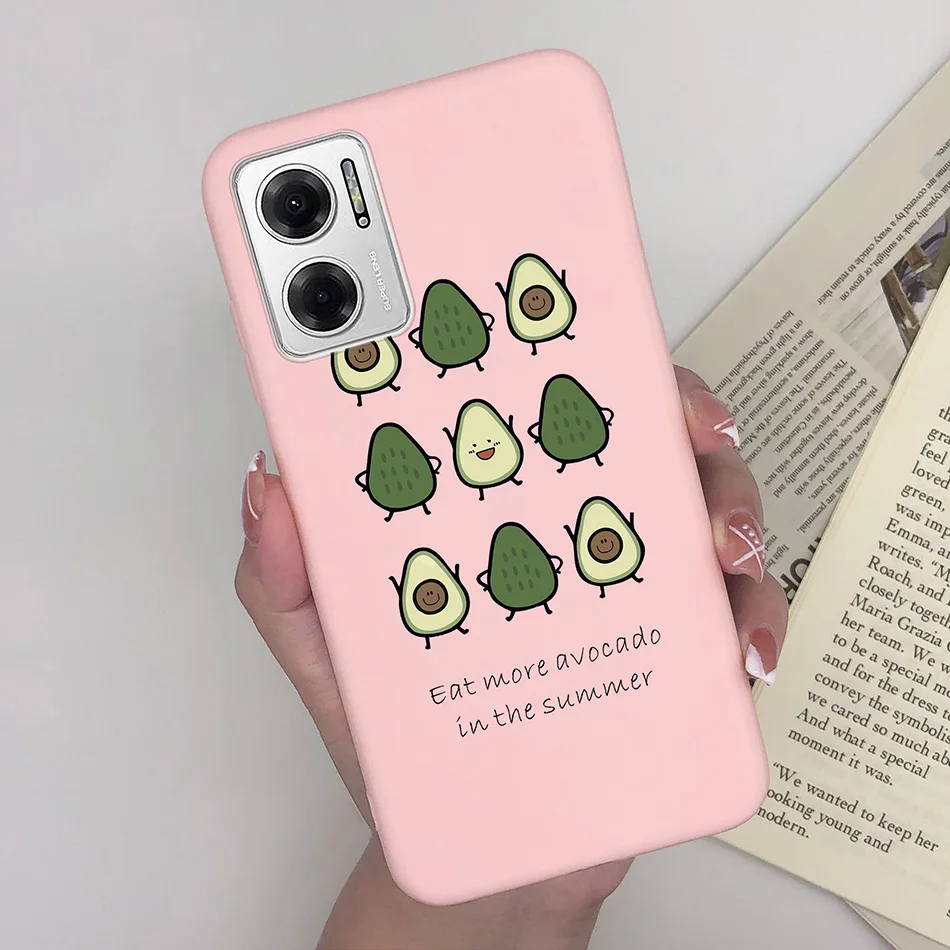 Heart Girl Silicone Matte Shockproof Phone Cover for Xiaomi Redmi Note 11 Series