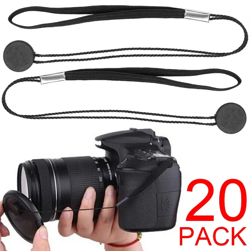 Description Picture 2 of item5/10/20PCS Lens Cover Holder Keeper Straps Universal DSLR Digital Camera Len Cap Anti Loss Protective Rope Accessories