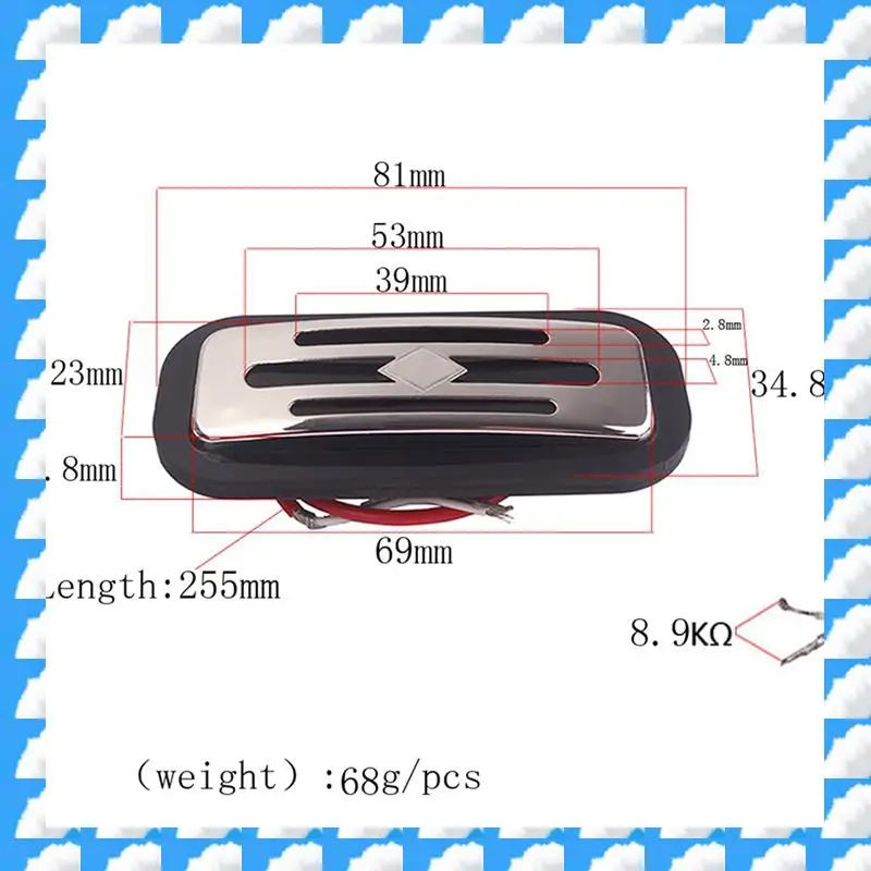 ONGE 2X Vintage Style Diamond Pickups For Guitar TOASTER Hofner