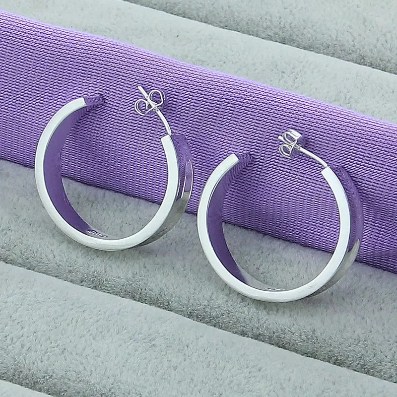 

Женские серьги-кольца из серебра 925 пробы, 23 мм