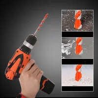 Jeu de forets à percussion en carbure, outils de forage multifonctionnels pour trous triangulaires 3-12mm pour le perçage de carreaux de verre, de céramique, de béton et de briques 3