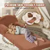 for kids Sofa Foldable 2-in-1 Toddler Chair Convertible Sofa Lounger Playroom Furniture Soft Comfy Brown 6