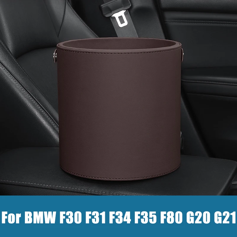 

For BMW 3 Series F30 F31 F34 F35 F80 G20 G21 318i 320i 325i 328i 330i 335i Car Circular Trash Can Garbage Pocket Sundries Bin