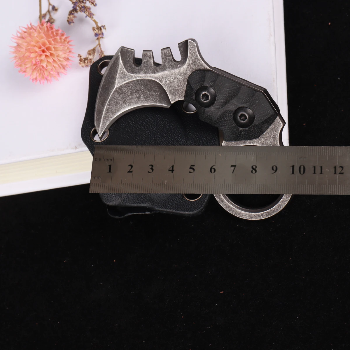 Masalong Camp Hunting Survival Tools Real Combat Fight Small Tactical Karambit Knife Lama Fissa Con Fodero Knife 3