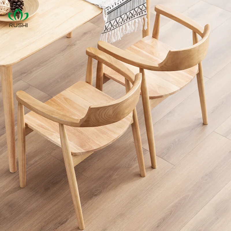 

Solid Wood Dining Chair Household Minimalist Modern Log Hiroshima Chair Leisure Milk Tea Shop Wohnzimmer Sofas Household Items