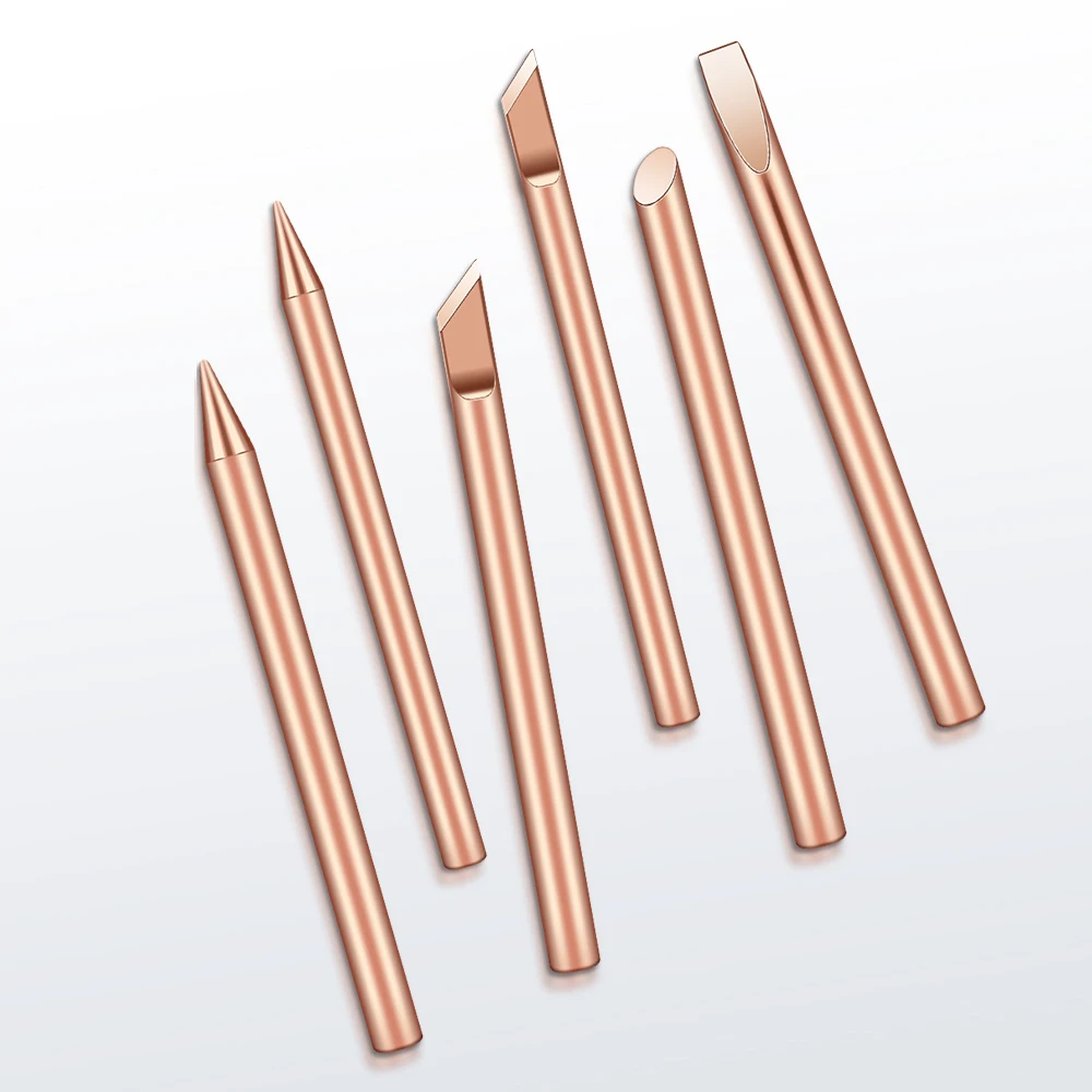 Soldering Iron Tips 4pcs External Heat B C D K Pure Copper 30w 40w 60w Replacement Tip Welding Repair Tools