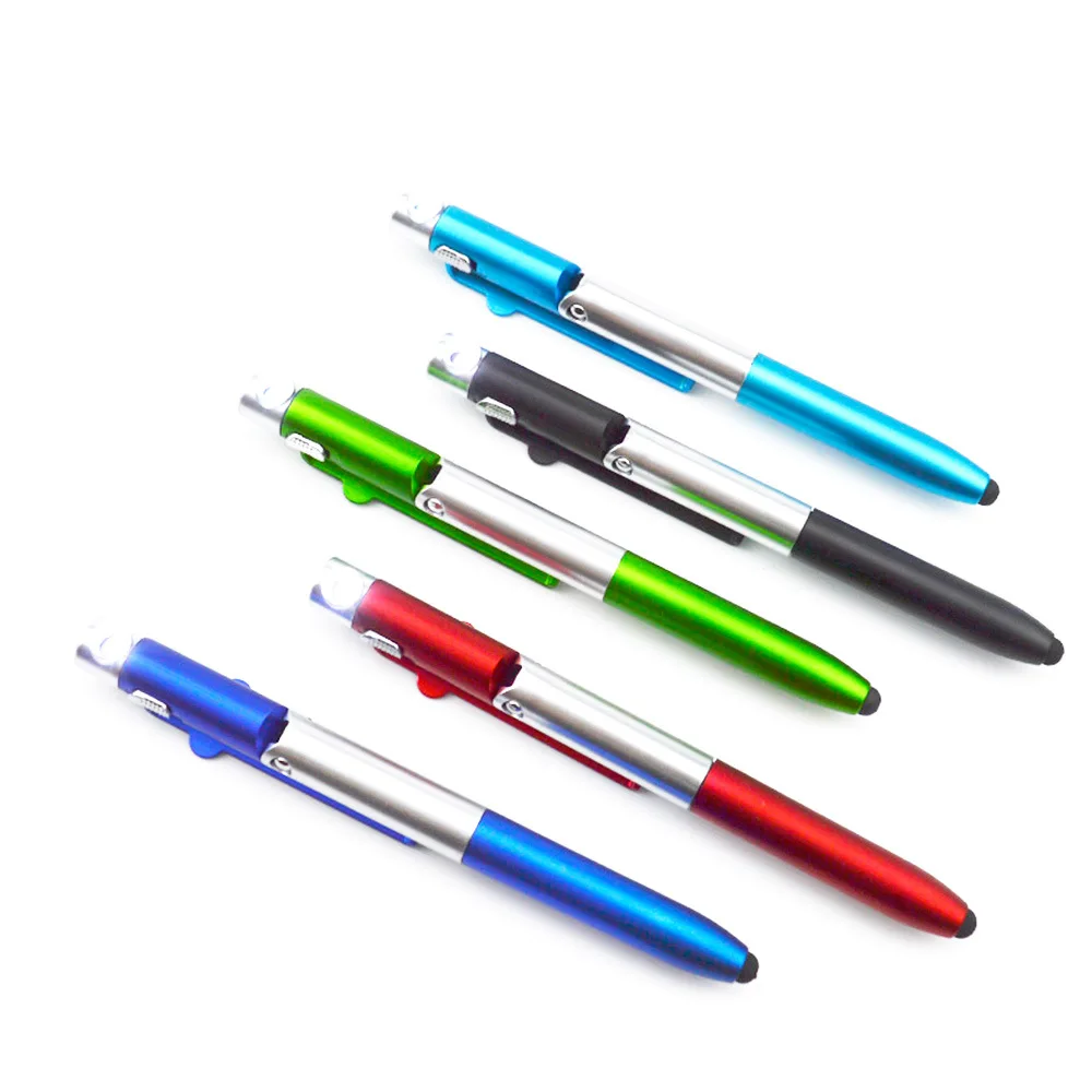 1PC Ballpoint Pen Multifunctional LED Light Folding for Phone Holder Night Reading Homework Student Pen School Stationery