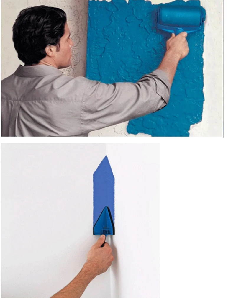 6-Piece Multifunctional Paint Roller Angle Brush Handle Tool Wall Paint Roll DIY Home Easy to Operate Paint Brush