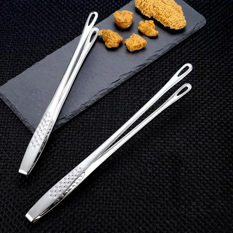 1pc Stainless Steel Food Tongs Long Handle 3