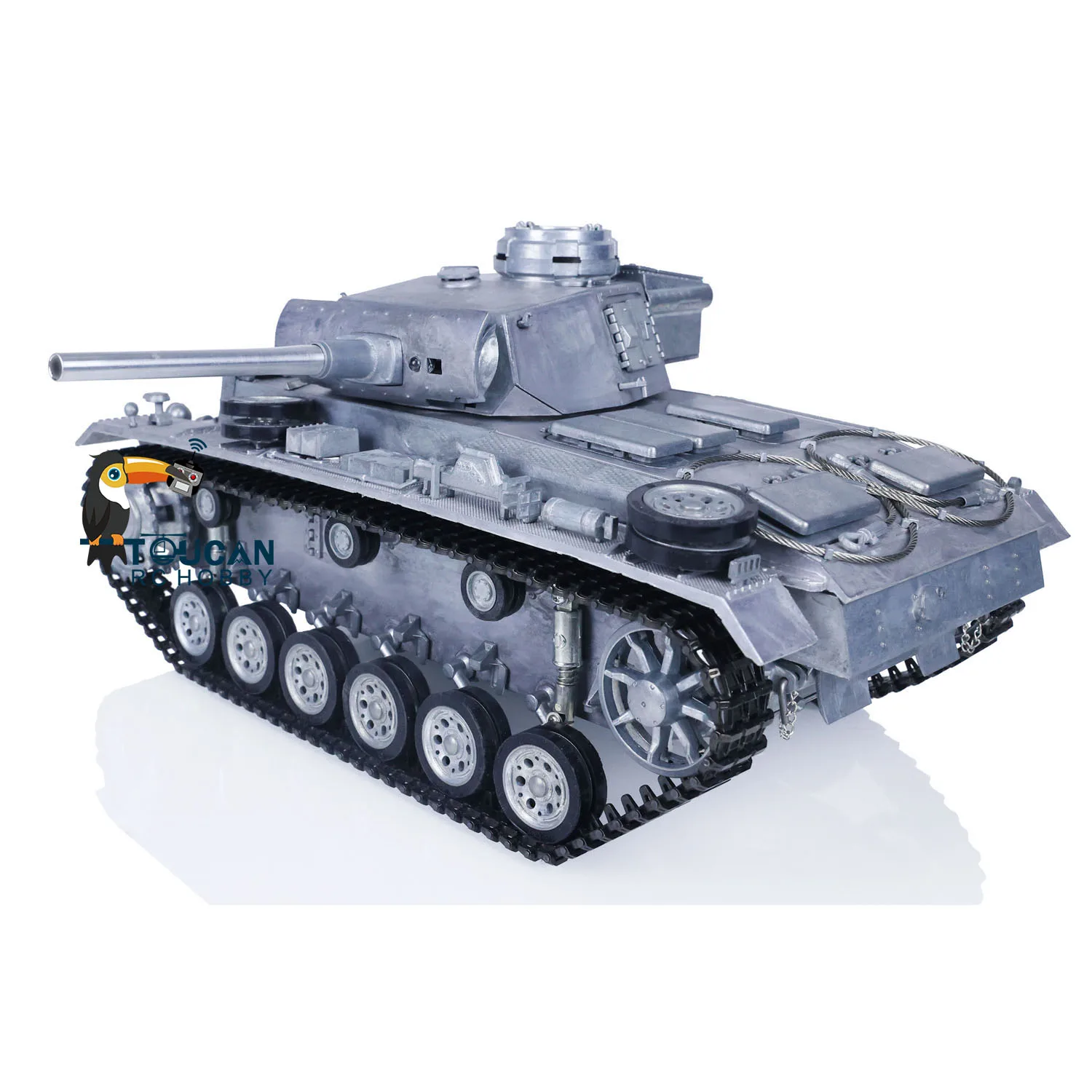 Metal 1/16 Mato Panzer III KIT RTR RC Tank Infrared Barrel Metal Color 1223 TH00655 5