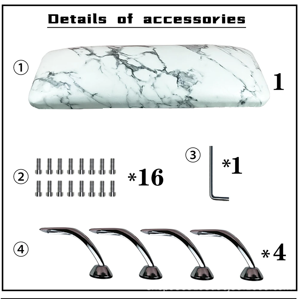 Lootaan Marbling Nail Arm Hand Rest Leather Hand Pillow Comfortable And Easy To Clean Nail Holder Cushion Manicure Table