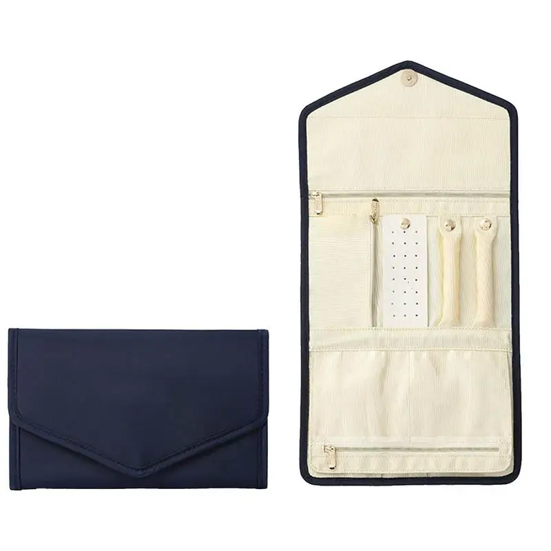

Roll Jewelry Storage Bag Large Capacity Portable Travel Jewellery Organizer Large Capacity Travel Portable Jewelry Organizer
