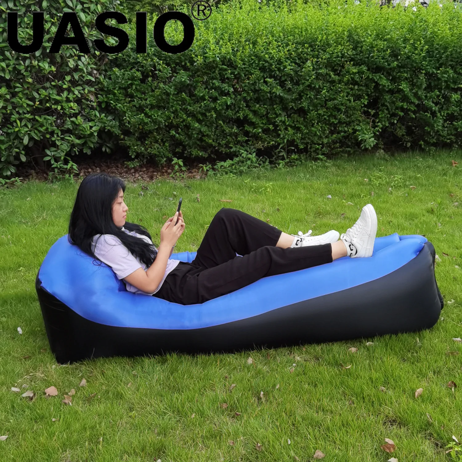 Adult Beach Lounge Chair Inflatable Sofa Fast Folding Camping Sleeping Bag Waterproof Bag Lazy Camping Sleeping Bags Air Bed